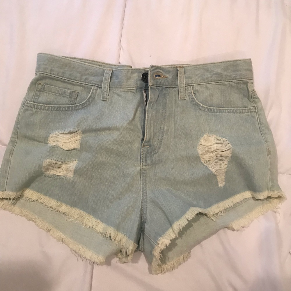 Vans high waisted jean shorts